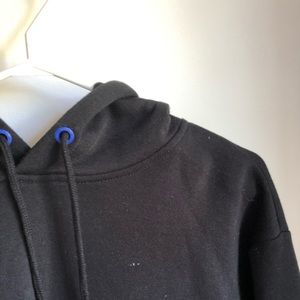 Black crop top hoodie